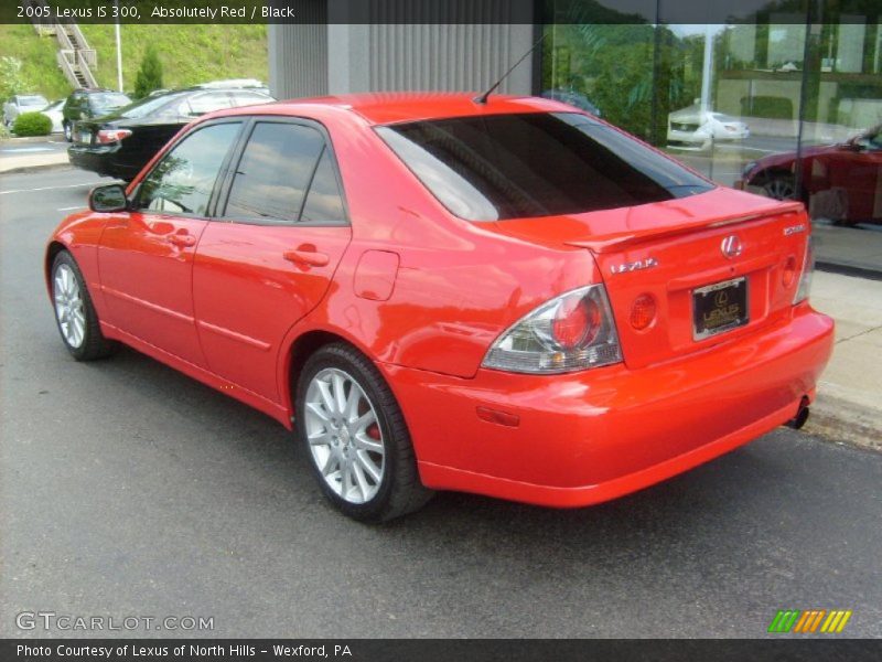Absolutely Red / Black 2005 Lexus IS 300