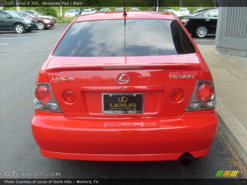 Absolutely Red / Black 2005 Lexus IS 300