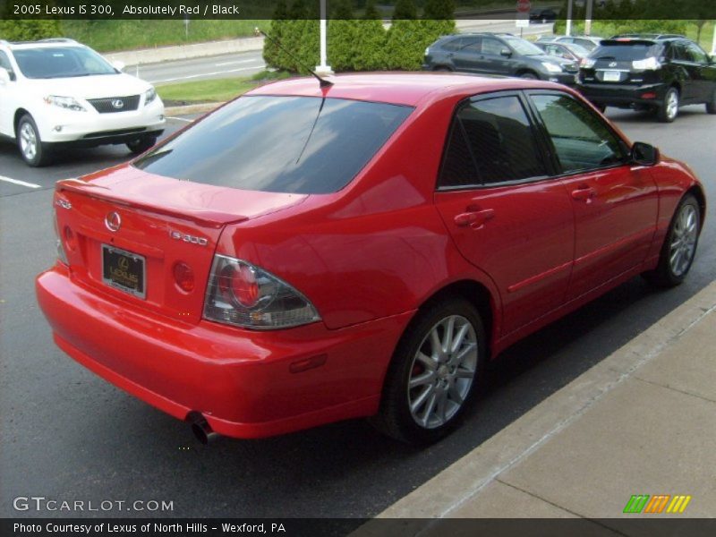 Absolutely Red / Black 2005 Lexus IS 300