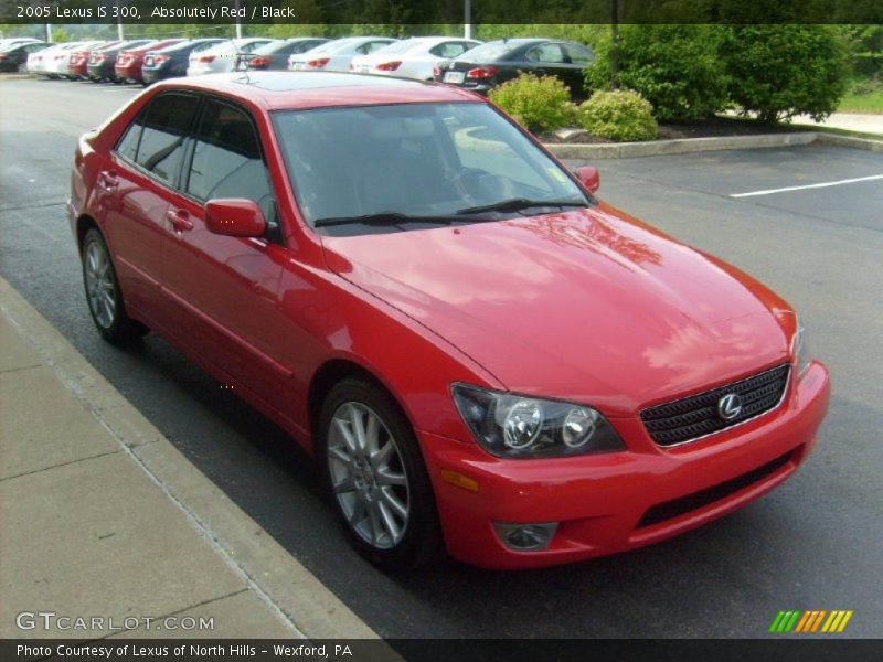 Absolutely Red / Black 2005 Lexus IS 300