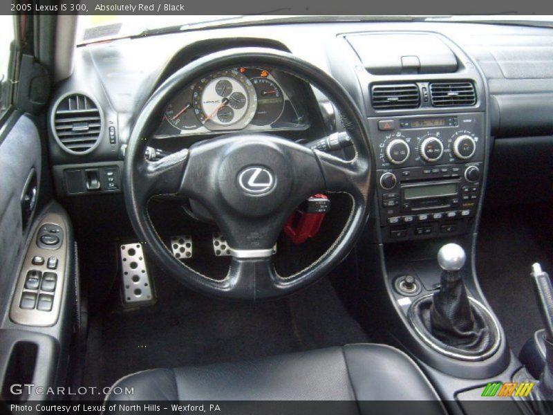 Absolutely Red / Black 2005 Lexus IS 300