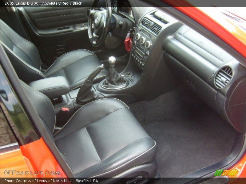 Absolutely Red / Black 2005 Lexus IS 300