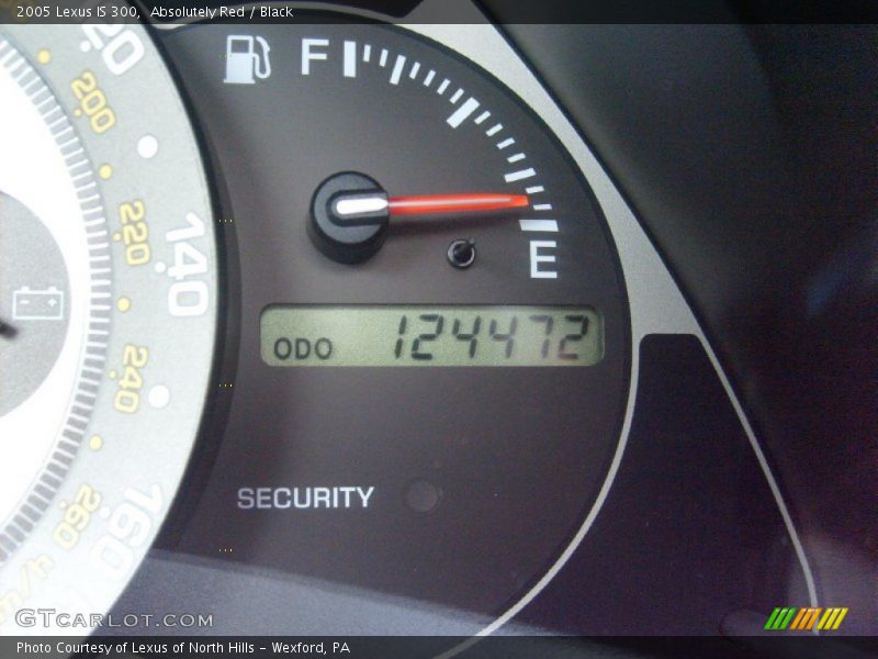 Absolutely Red / Black 2005 Lexus IS 300