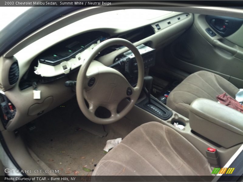 Summit White / Neutral Beige 2003 Chevrolet Malibu Sedan