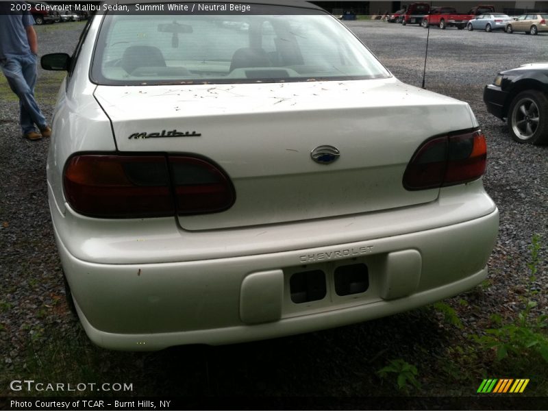 Summit White / Neutral Beige 2003 Chevrolet Malibu Sedan