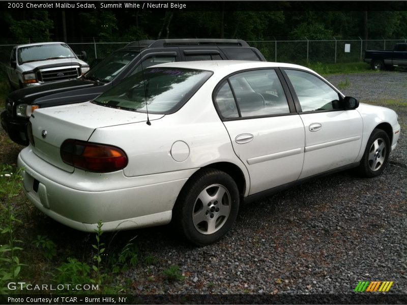 Summit White / Neutral Beige 2003 Chevrolet Malibu Sedan