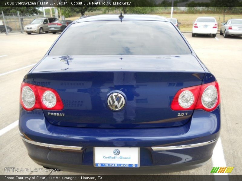 Cobalt Blue Metallic / Classic Gray 2008 Volkswagen Passat Lux Sedan