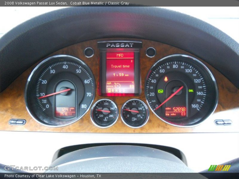 Cobalt Blue Metallic / Classic Gray 2008 Volkswagen Passat Lux Sedan