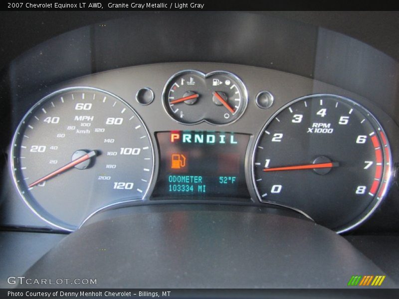 Granite Gray Metallic / Light Gray 2007 Chevrolet Equinox LT AWD