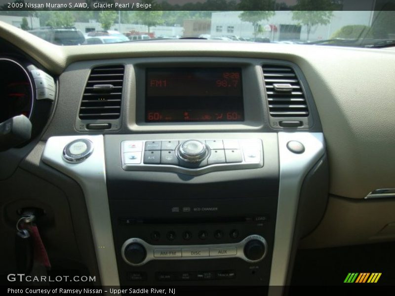 Glacier Pearl / Beige 2009 Nissan Murano S AWD
