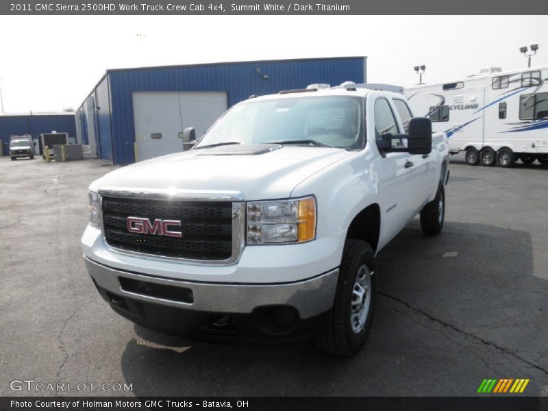 Summit White / Dark Titanium 2011 GMC Sierra 2500HD Work Truck Crew Cab 4x4
