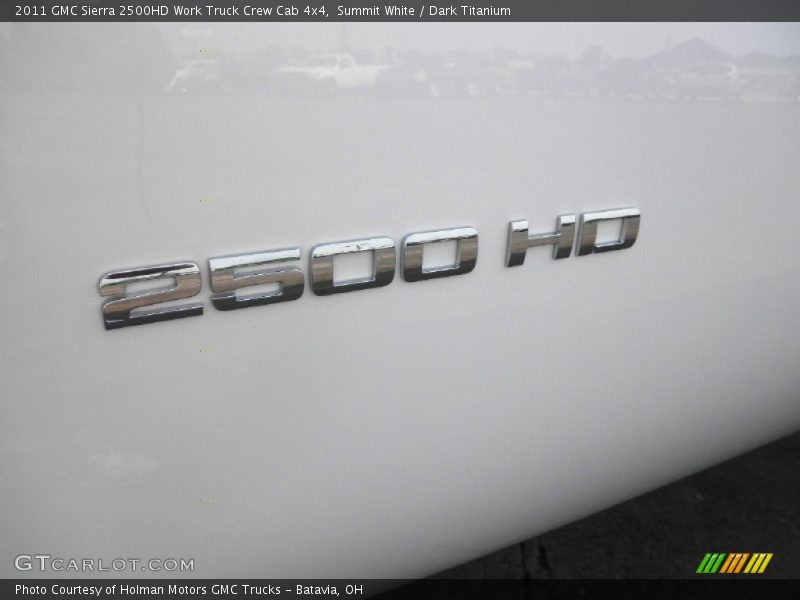 Summit White / Dark Titanium 2011 GMC Sierra 2500HD Work Truck Crew Cab 4x4