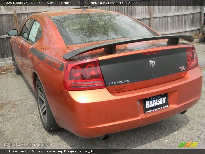 Go Mango! Orange / Dark Slate Gray/Light Graystone 2006 Dodge Charger R/T Daytona