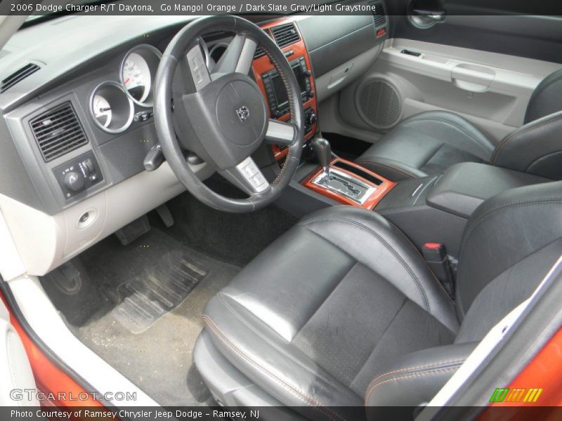Go Mango! Orange / Dark Slate Gray/Light Graystone 2006 Dodge Charger R/T Daytona