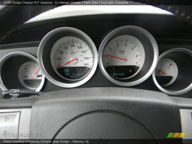 Go Mango! Orange / Dark Slate Gray/Light Graystone 2006 Dodge Charger R/T Daytona
