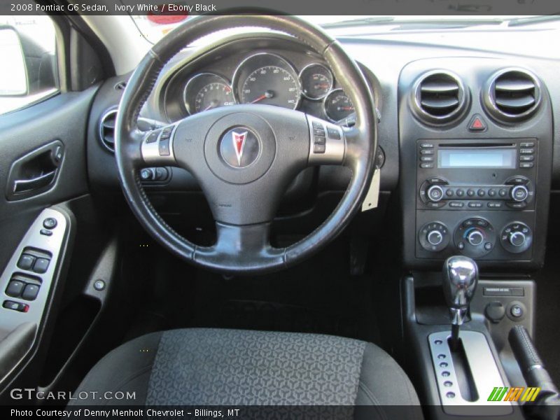 Ivory White / Ebony Black 2008 Pontiac G6 Sedan