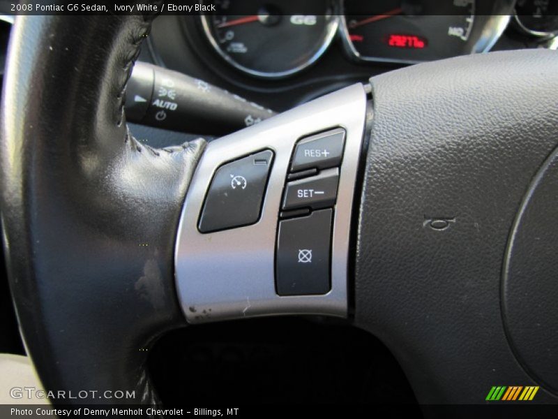 Ivory White / Ebony Black 2008 Pontiac G6 Sedan