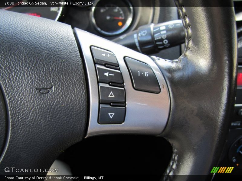 Ivory White / Ebony Black 2008 Pontiac G6 Sedan