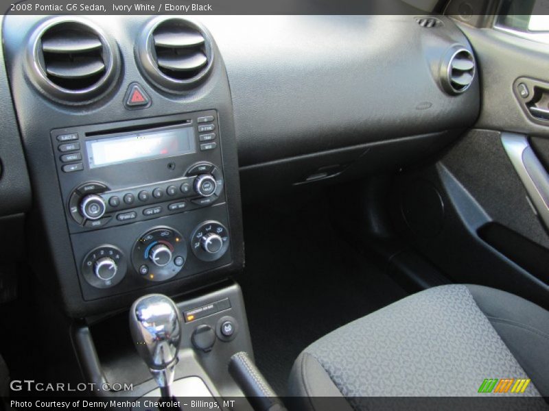 Ivory White / Ebony Black 2008 Pontiac G6 Sedan