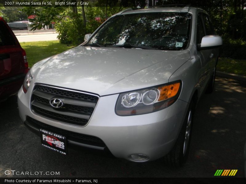 Bright Silver / Gray 2007 Hyundai Santa Fe SE