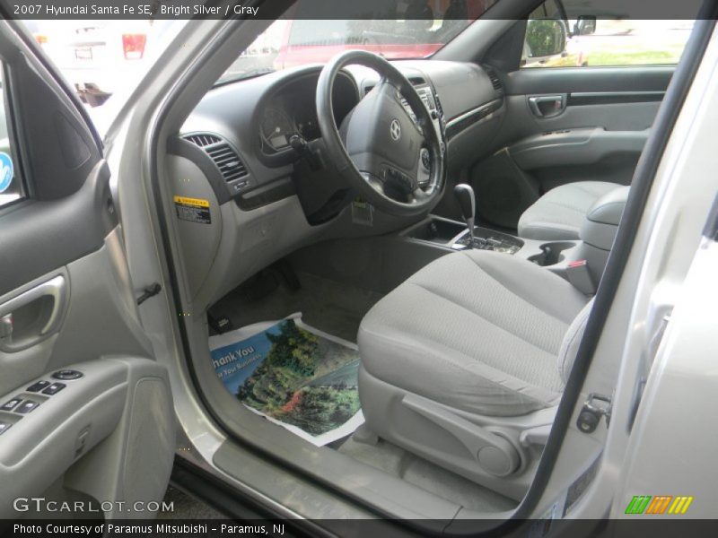 Bright Silver / Gray 2007 Hyundai Santa Fe SE