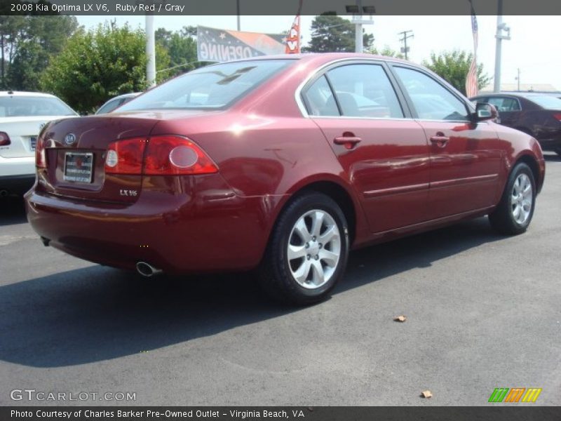 Ruby Red / Gray 2008 Kia Optima LX V6