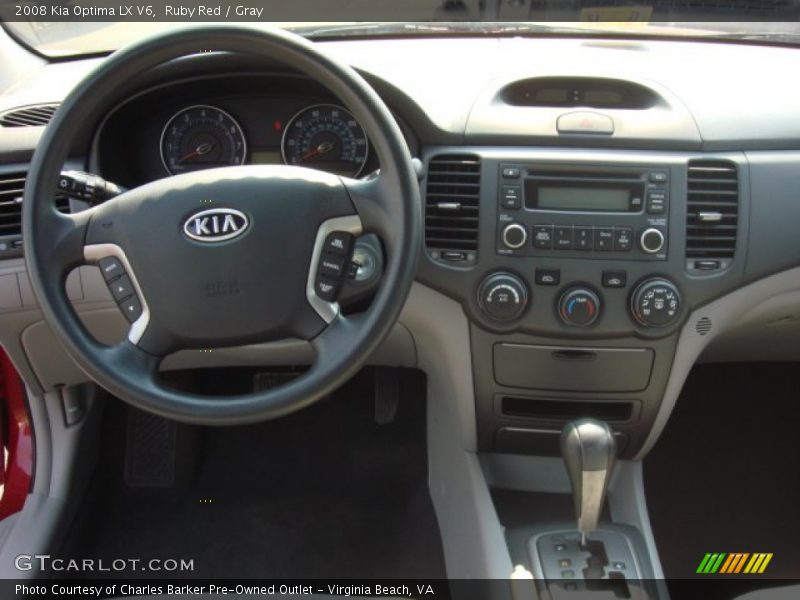 Ruby Red / Gray 2008 Kia Optima LX V6
