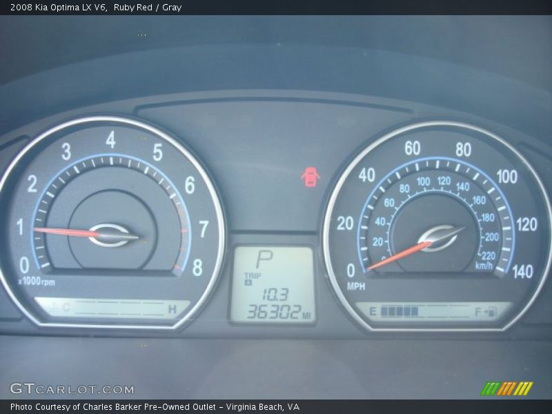 Ruby Red / Gray 2008 Kia Optima LX V6