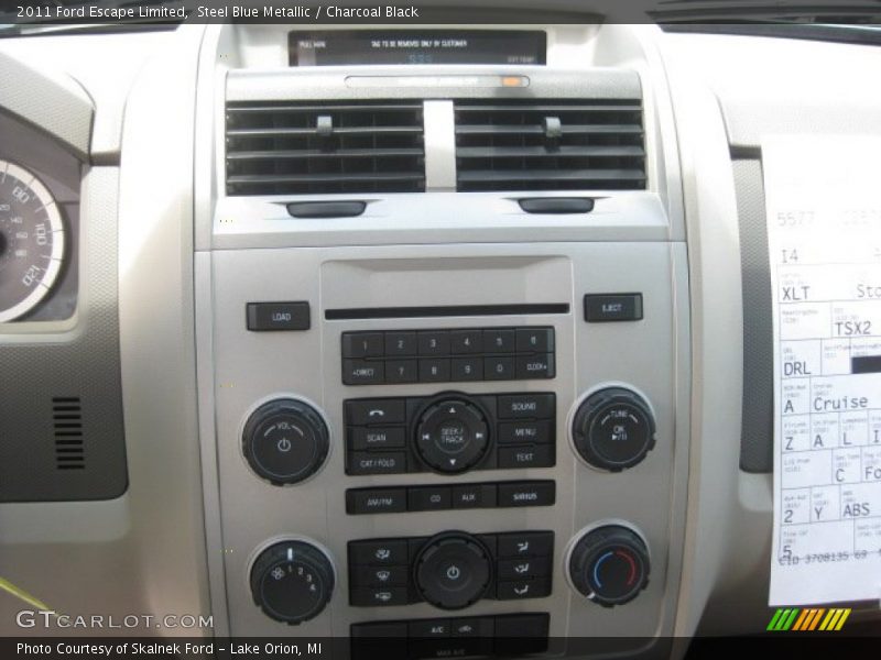 Steel Blue Metallic / Charcoal Black 2011 Ford Escape Limited