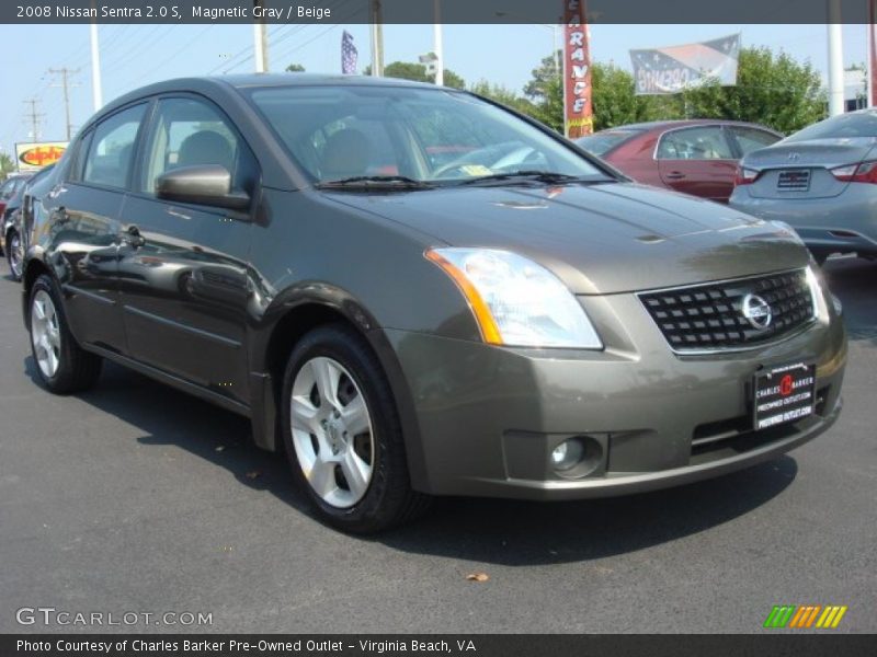 Magnetic Gray / Beige 2008 Nissan Sentra 2.0 S