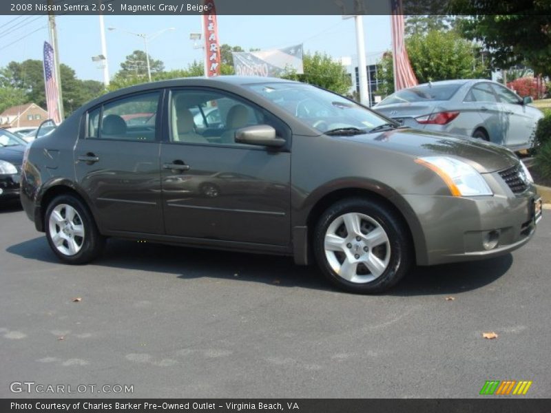 Magnetic Gray / Beige 2008 Nissan Sentra 2.0 S