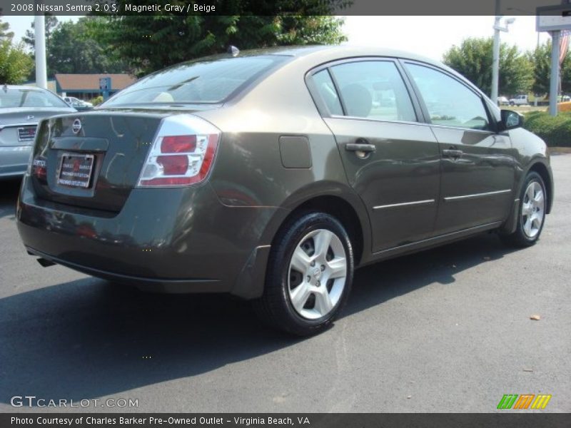 Magnetic Gray / Beige 2008 Nissan Sentra 2.0 S