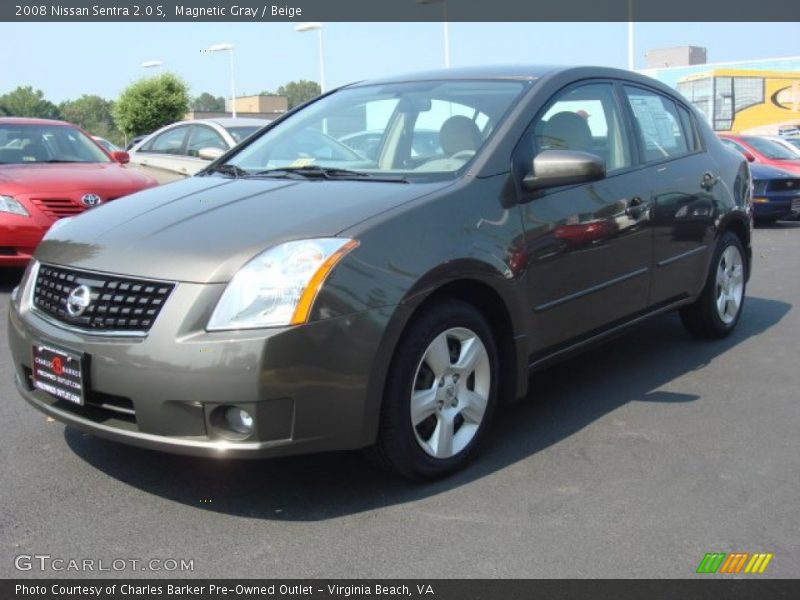 Magnetic Gray / Beige 2008 Nissan Sentra 2.0 S