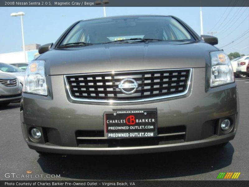 Magnetic Gray / Beige 2008 Nissan Sentra 2.0 S
