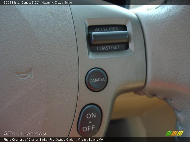 Magnetic Gray / Beige 2008 Nissan Sentra 2.0 S