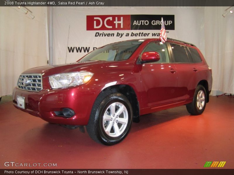 Salsa Red Pearl / Ash Gray 2008 Toyota Highlander 4WD