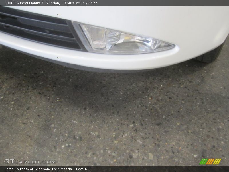Captiva White / Beige 2008 Hyundai Elantra GLS Sedan