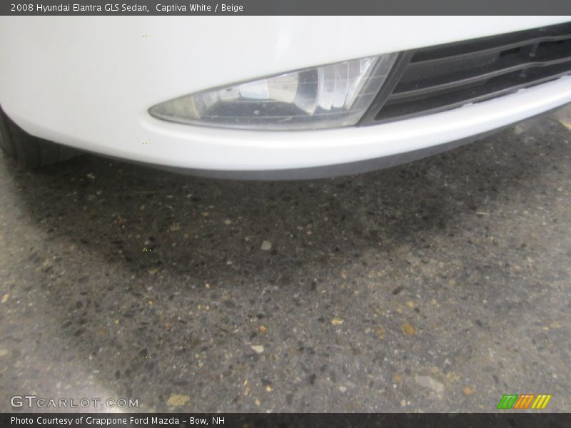 Captiva White / Beige 2008 Hyundai Elantra GLS Sedan