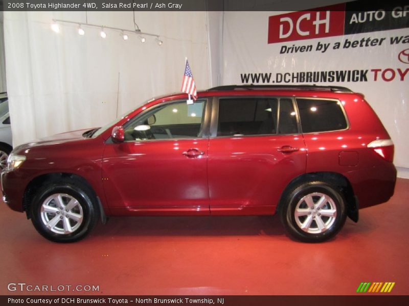 Salsa Red Pearl / Ash Gray 2008 Toyota Highlander 4WD