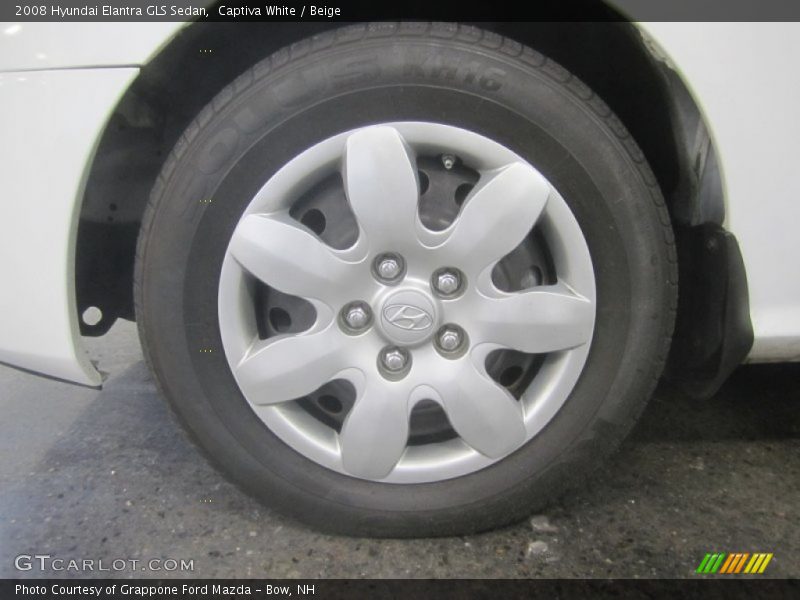 Captiva White / Beige 2008 Hyundai Elantra GLS Sedan