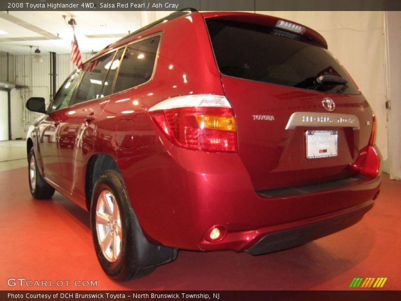 Salsa Red Pearl / Ash Gray 2008 Toyota Highlander 4WD