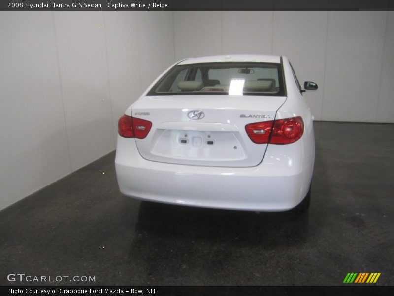 Captiva White / Beige 2008 Hyundai Elantra GLS Sedan