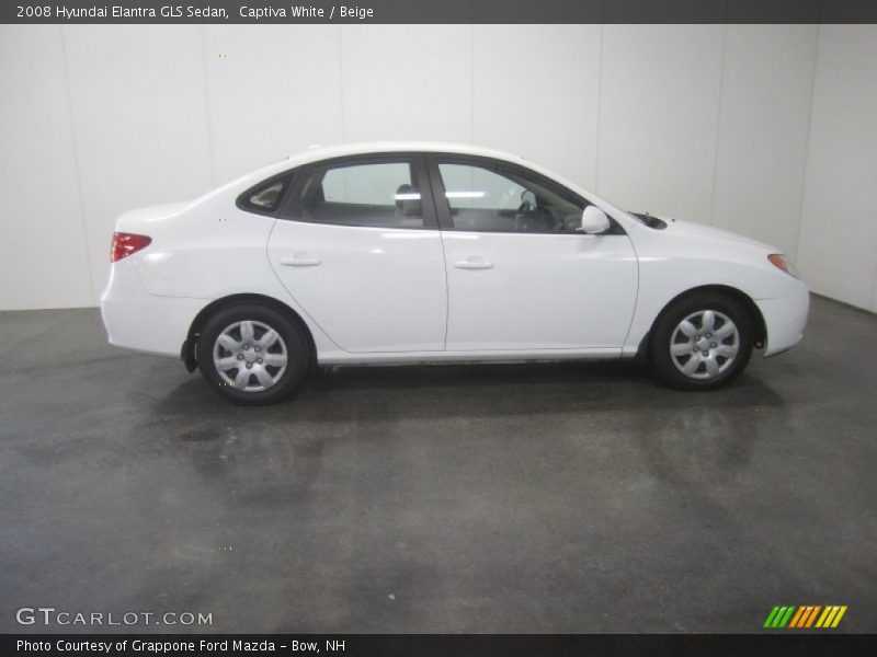 Captiva White / Beige 2008 Hyundai Elantra GLS Sedan