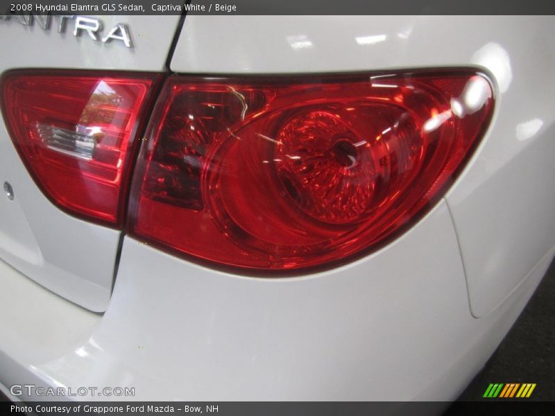 Captiva White / Beige 2008 Hyundai Elantra GLS Sedan