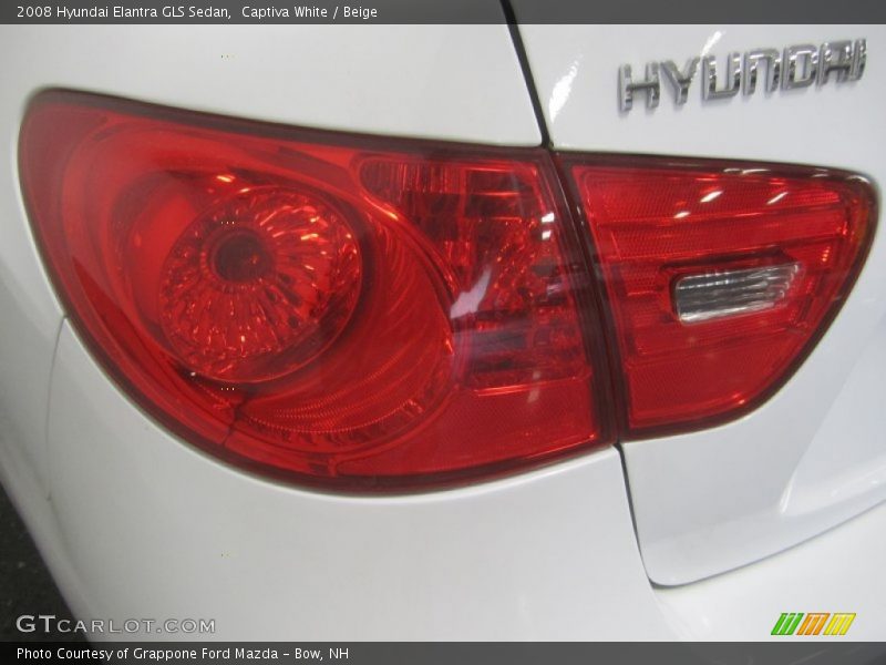 Captiva White / Beige 2008 Hyundai Elantra GLS Sedan