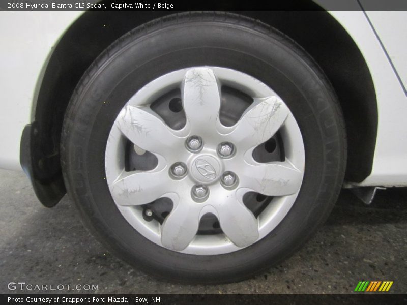 Captiva White / Beige 2008 Hyundai Elantra GLS Sedan
