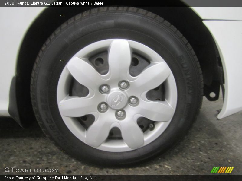 Captiva White / Beige 2008 Hyundai Elantra GLS Sedan