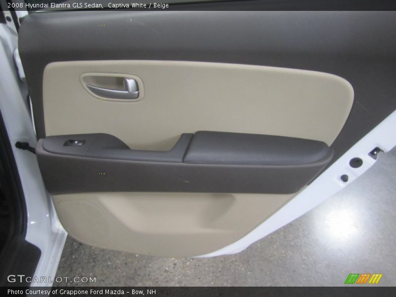 Captiva White / Beige 2008 Hyundai Elantra GLS Sedan