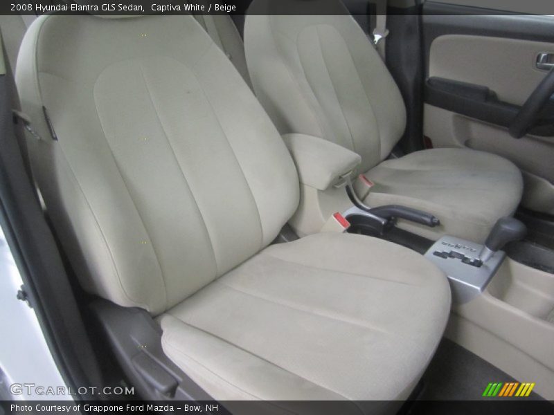 Captiva White / Beige 2008 Hyundai Elantra GLS Sedan