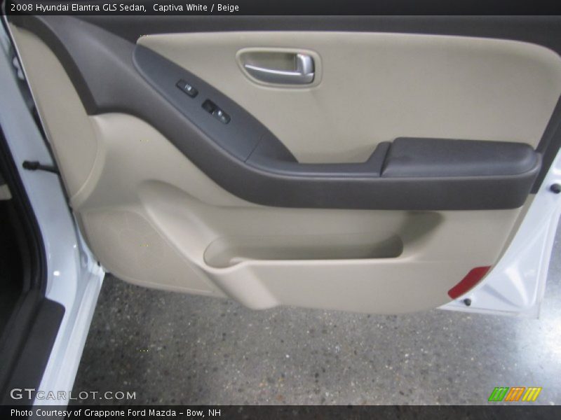 Captiva White / Beige 2008 Hyundai Elantra GLS Sedan